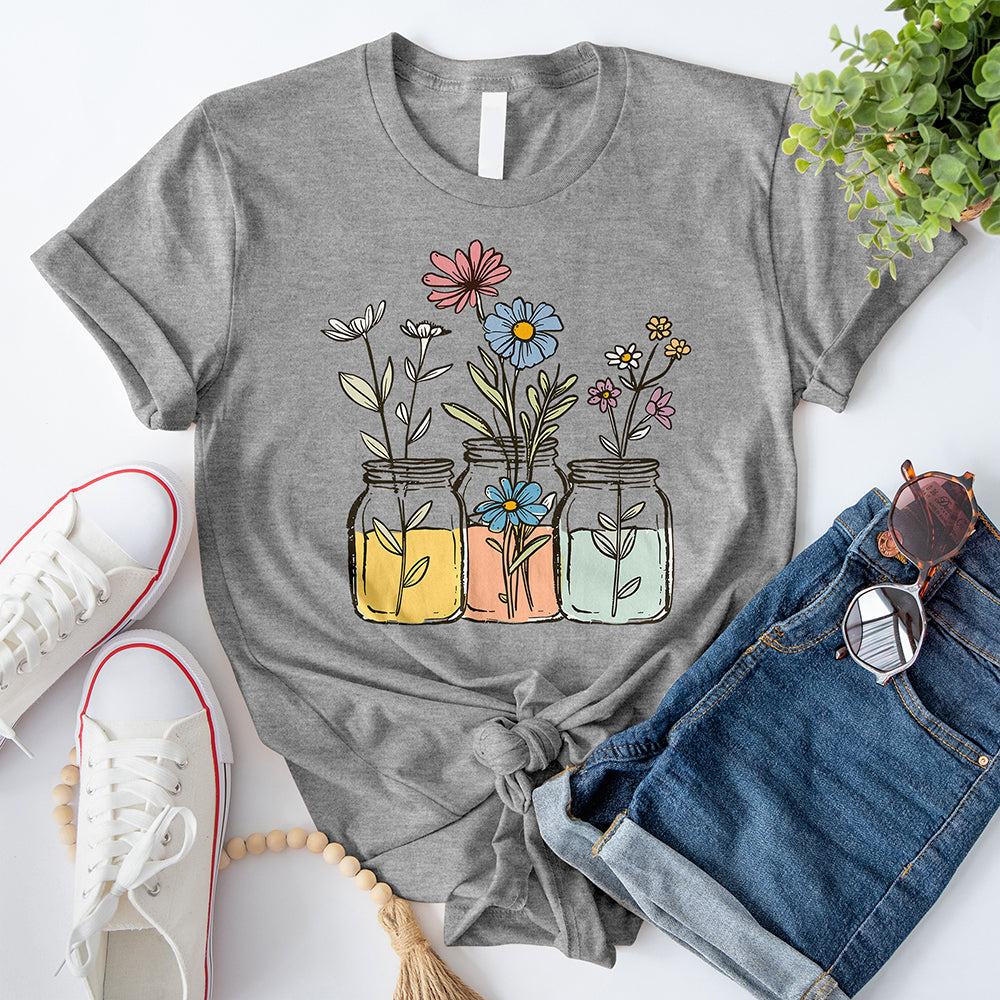 Wild Flowers in Jar T-Shirt