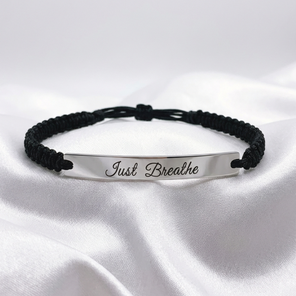 Just Breathe Woven Rope Bracelet
