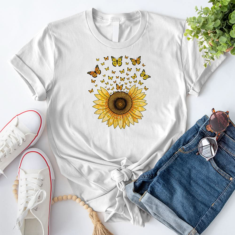 Sunflower Butterfly T-Shirt