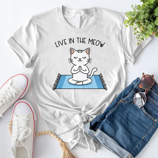 Cute Yoga Cat T-Shirt