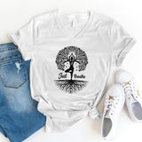 Just Breathe Tree Of Life V-Neck