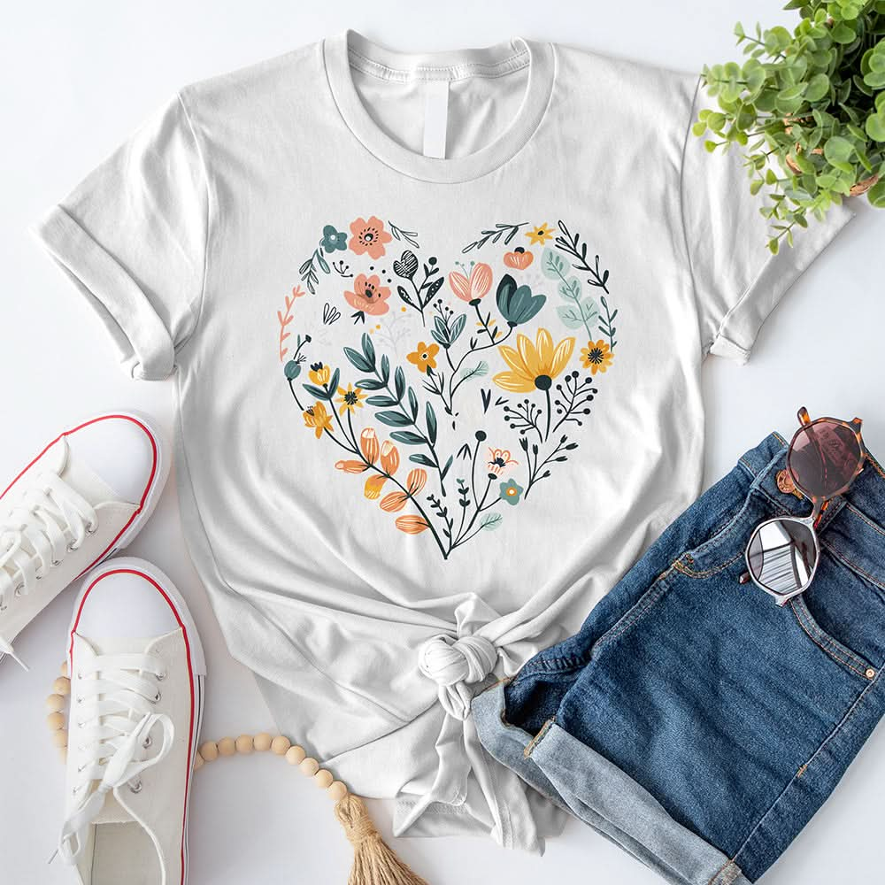 Flower Heart T-Shirt