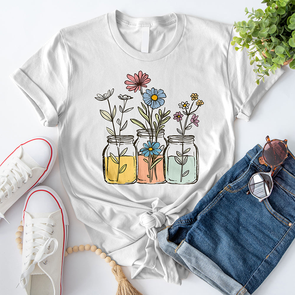 Wild Flowers in Jar T-Shirt