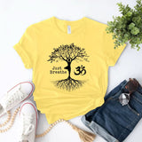 Just Breathe, Tree Of Life Inspirational Tee
