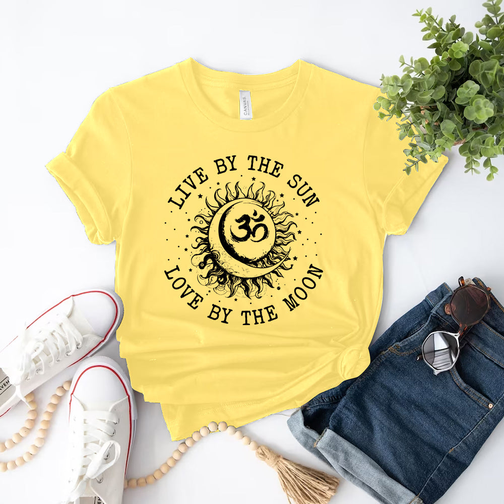 Live By Sun, Love By Moon Namaste Tee