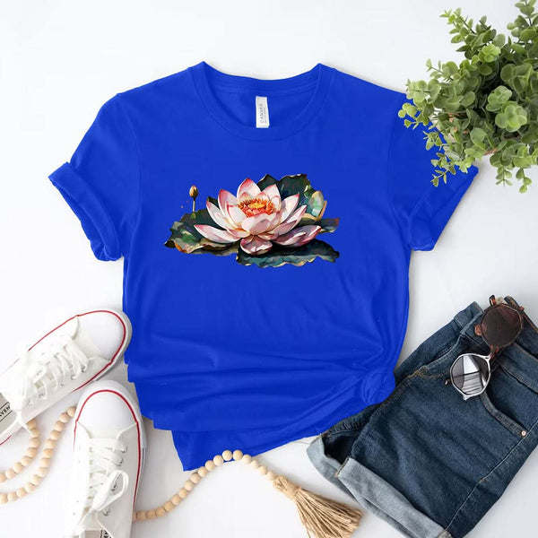 Watercolor Lotus Tee