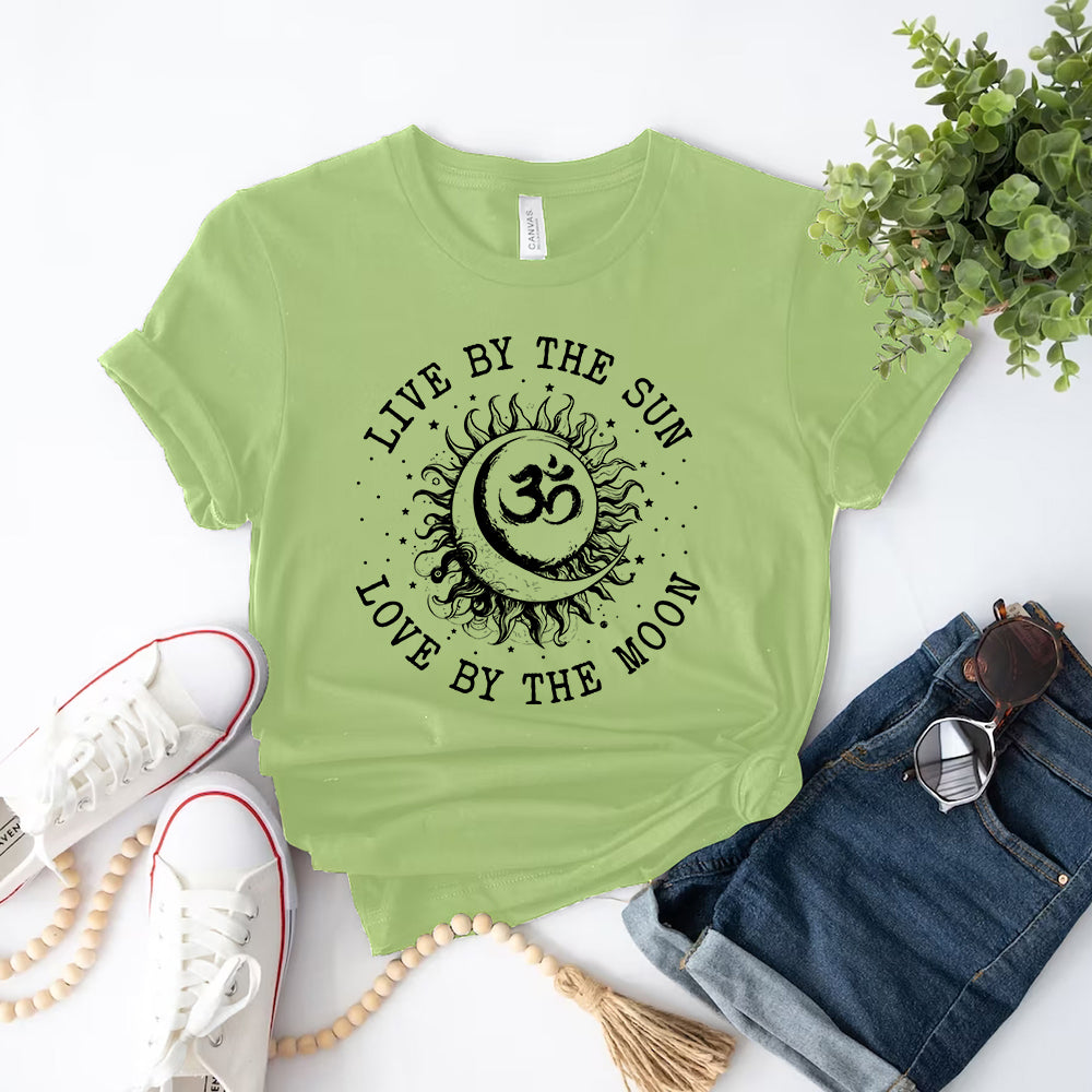 Live By Sun, Love By Moon Namaste Tee