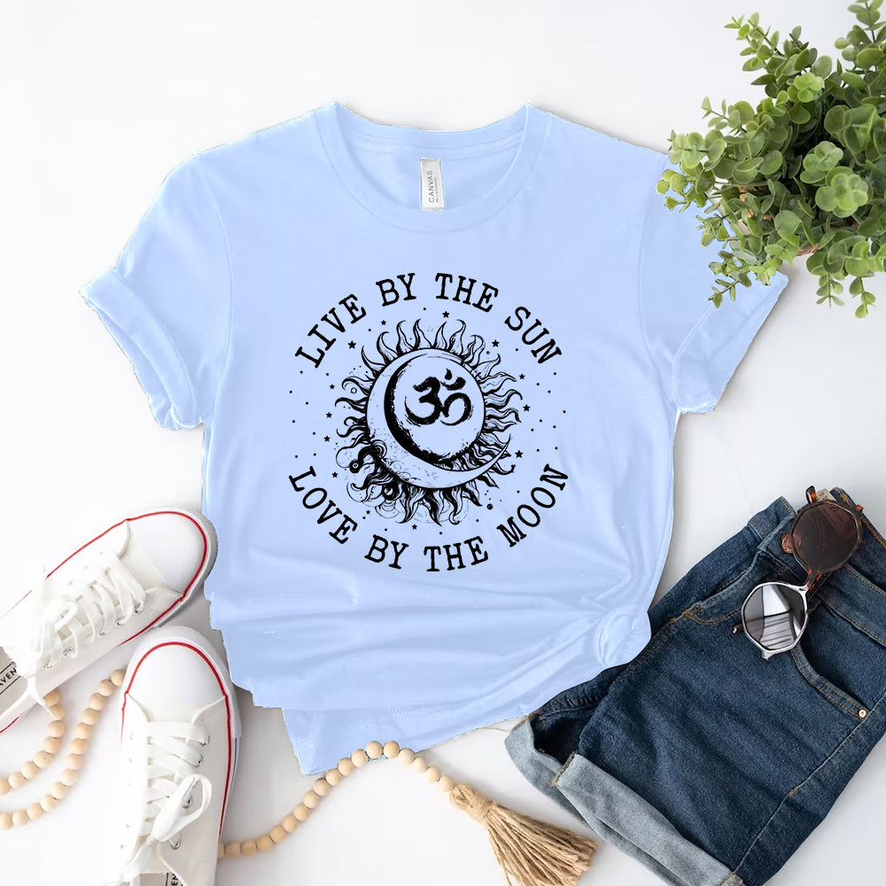 Live By Sun, Love By Moon Namaste Tee