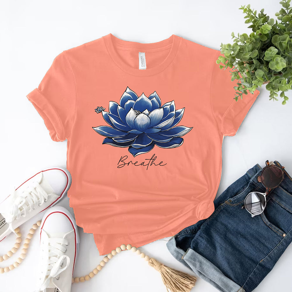 Breathe Lotus Affirmation Yoga Tee