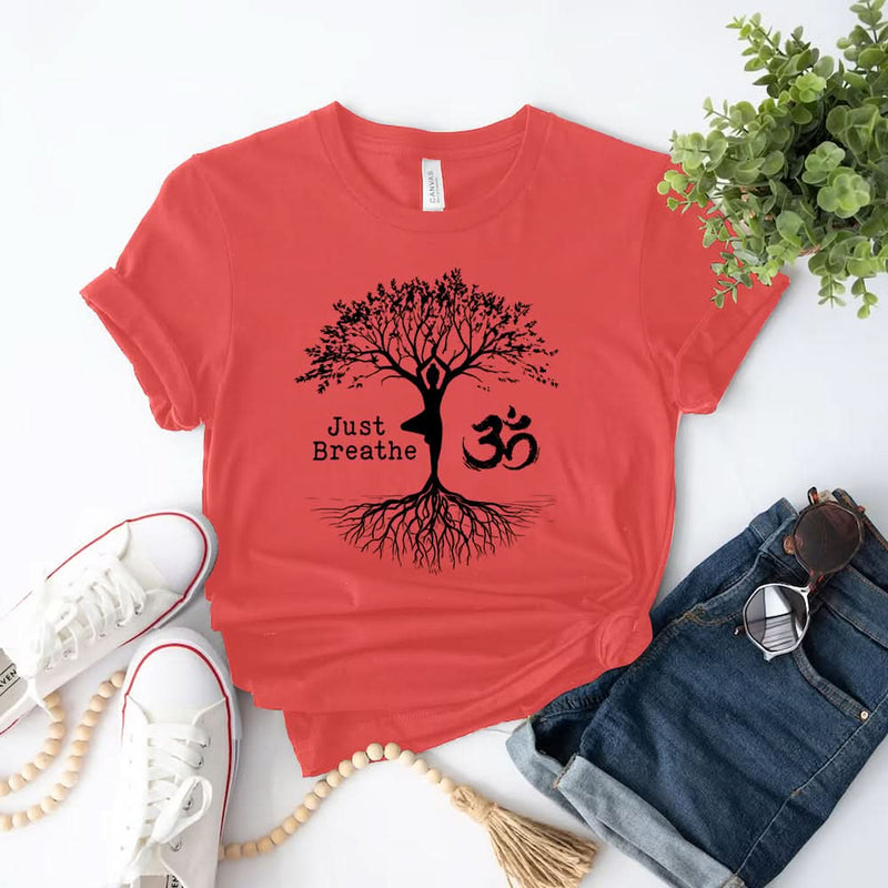 Just Breathe, Tree Of Life Inspirational Tee