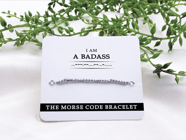 Morse Code "I am Badass"  Bracelet