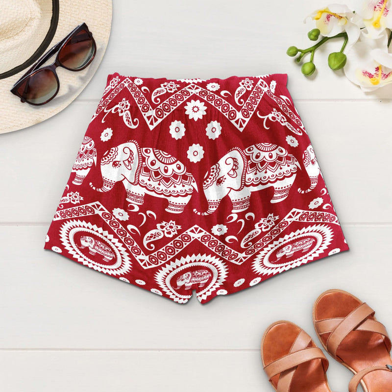 Red Native Elephant Shorts