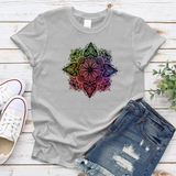 Rainbow Floral Mandala T-Shirt