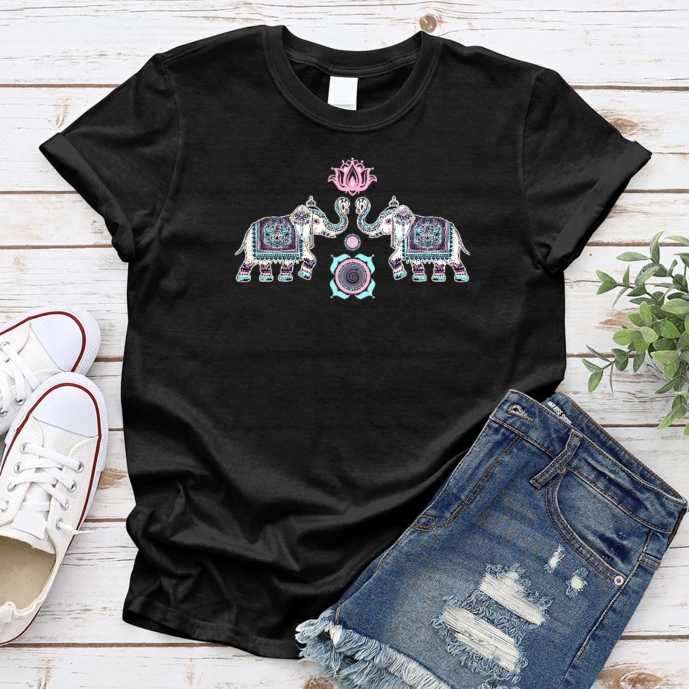 Colored Elephants Of Love T-shirt