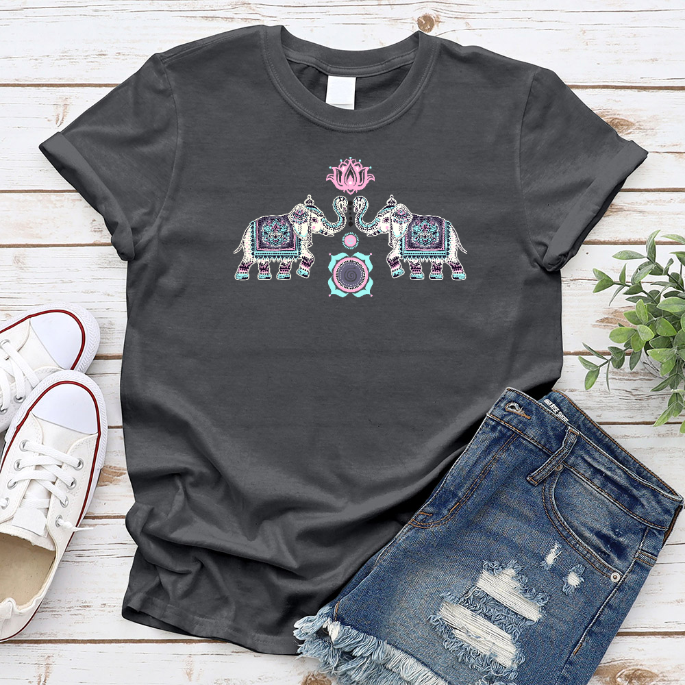 Colored Elephants Of Love T-shirt