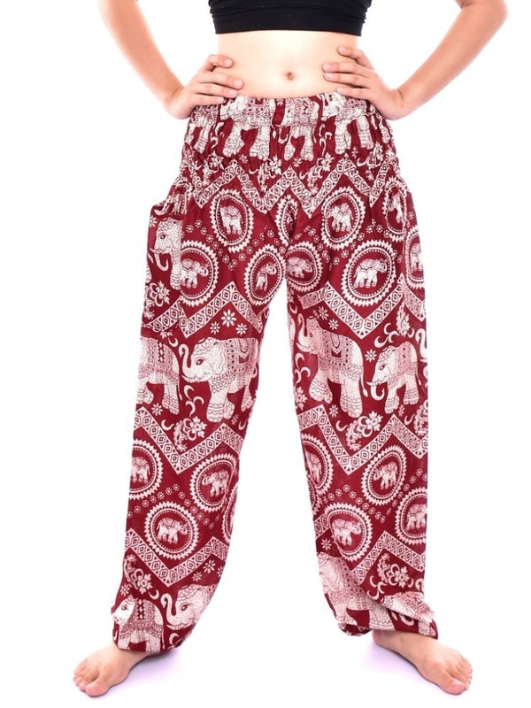 Red Classic Elephant Pants