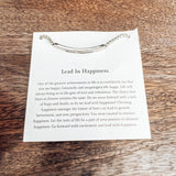 "Lead In Happiness" Affirmation Bracelet