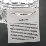 Just Breathe Affirmation Bracelet