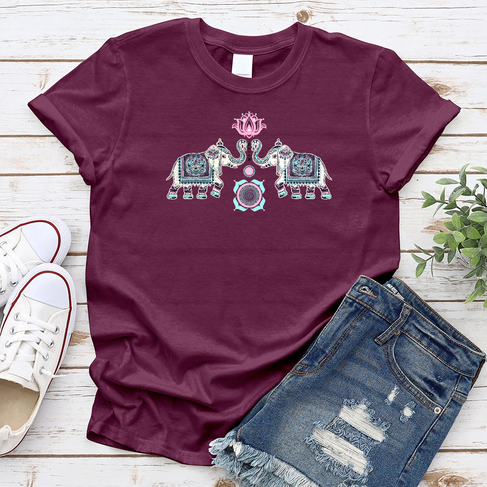 Colored Elephants Of Love T-shirt