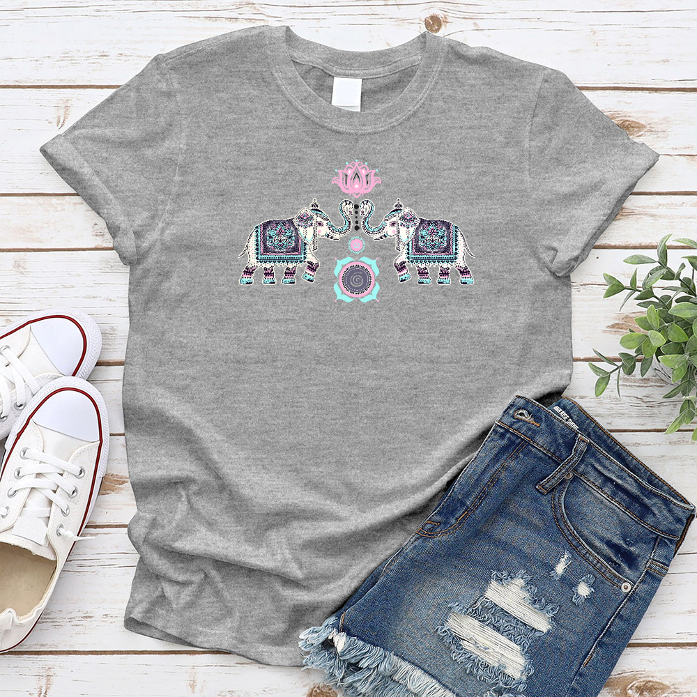 Colored Elephants Of Love T-shirt