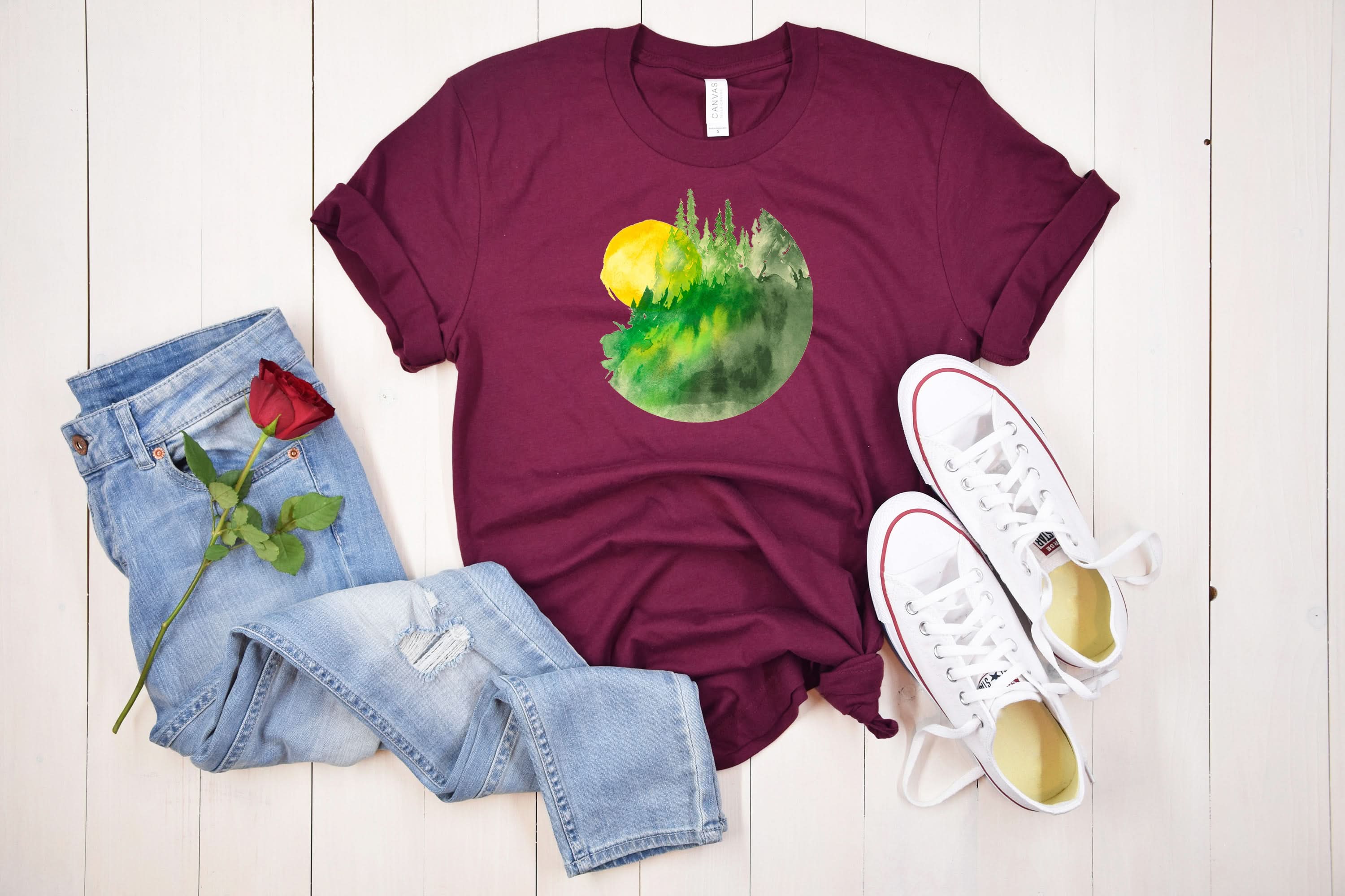 Watercolor Sunset T-shirt