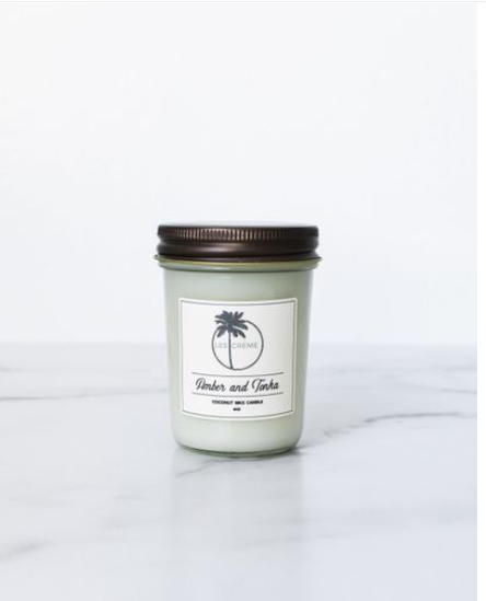 Les Creme Amber + Tonka Scent Coconut Wax Candle