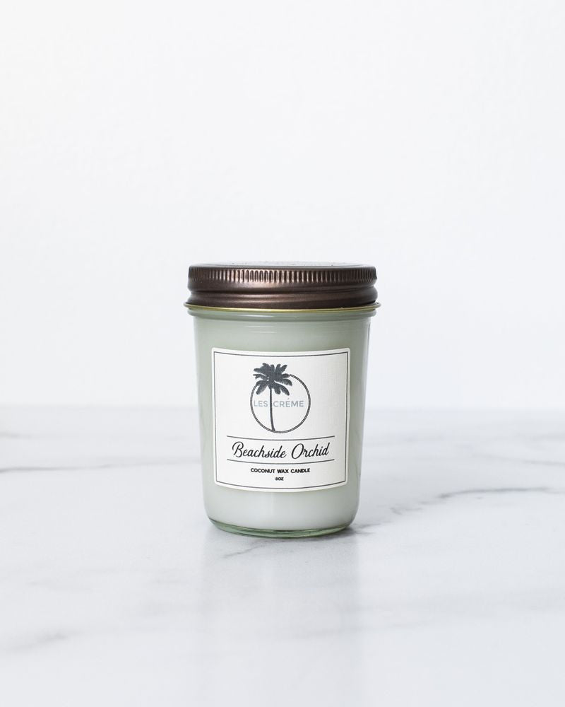 Les Creme Beachside Orchid Scent Coconut Wax Candle