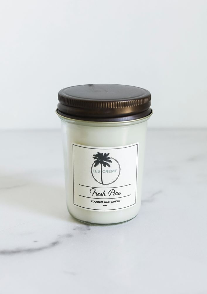 Les Creme Fresh Pine Scent Coconut Wax Candle