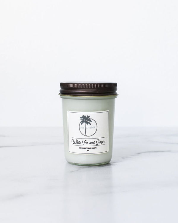 Les Creme White Tea + Ginger Scent Coconut Wax Candle