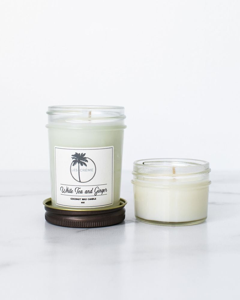 Les Creme White Tea + Ginger Scent Coconut Wax Candle