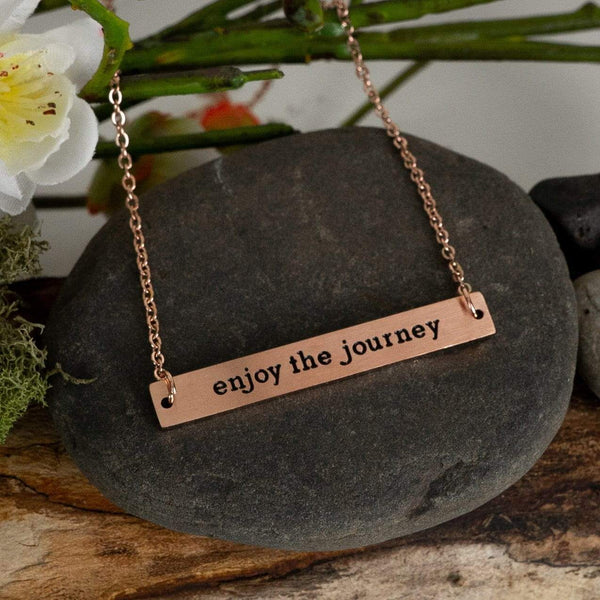 Enjoy the Journey Bar Necklace