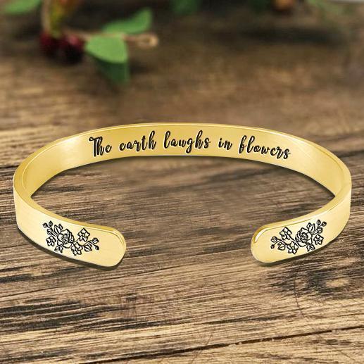 The Earth Laughs In Flowers Hidden Cuff Bracelet